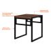 Conjunto com 4 Bancos Wooden Nogal e Preto