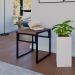 Conjunto com 4 Bancos Wooden Nogal e Preto