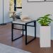 Conjunto com 4 Bancos Wooden Snow e Preto