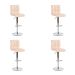 Conjunto com 4 Banquetas Giratórias Fitz Art Creme