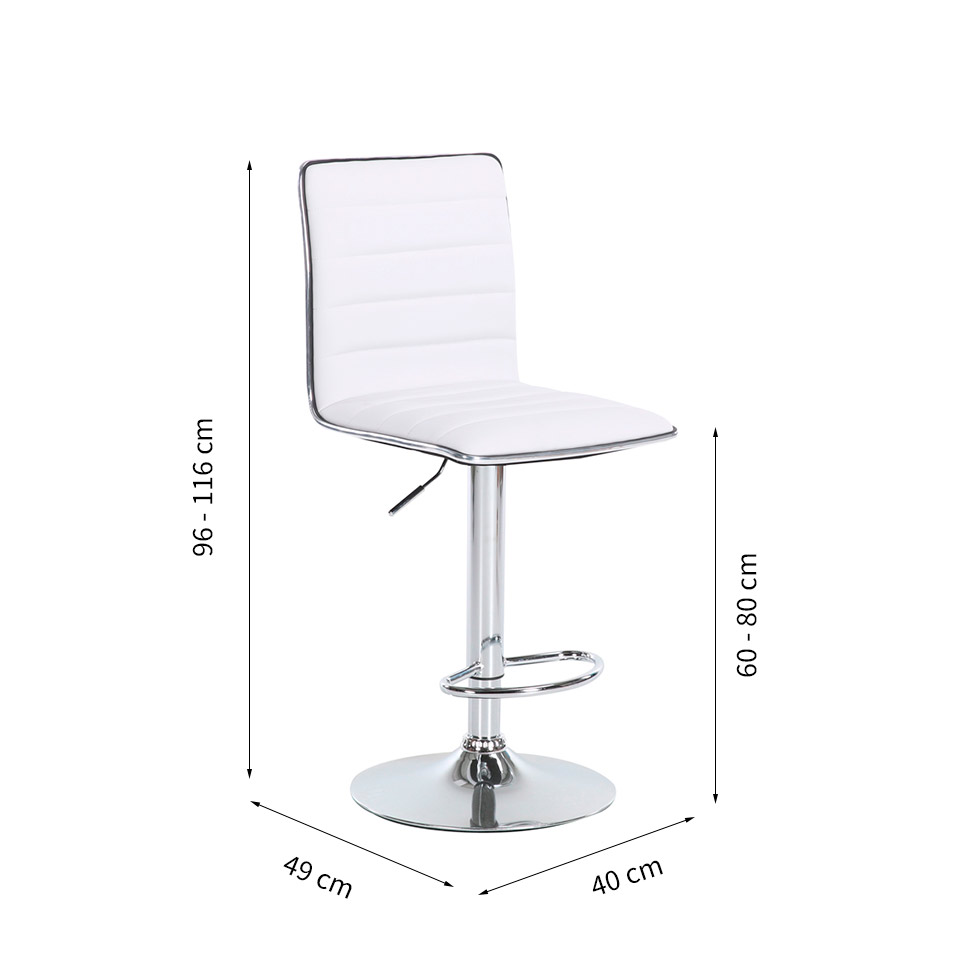 Conjunto com 4 Banquetas Giratórias Marilyn Branco