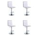 Conjunto com 4 Banquetas Giratórias Marilyn Branco