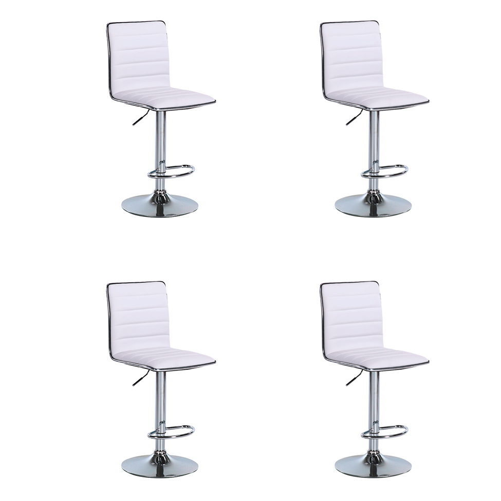 Conjunto com 4 Banquetas Giratórias Marilyn Branco