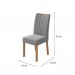 Conjunto com 4 Cadeiras Apogeu Linho Cinza e Amêndoa Clean