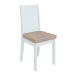 Conjunto com 4 Cadeiras Athenas Veludo Creme e Branco