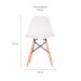 Conjunto com 4 Cadeiras Charles Eames Branco