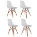Conjunto com 4 Cadeiras Charles Eames Cristal