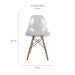 Conjunto com 4 Cadeiras Charles Eames Cristal