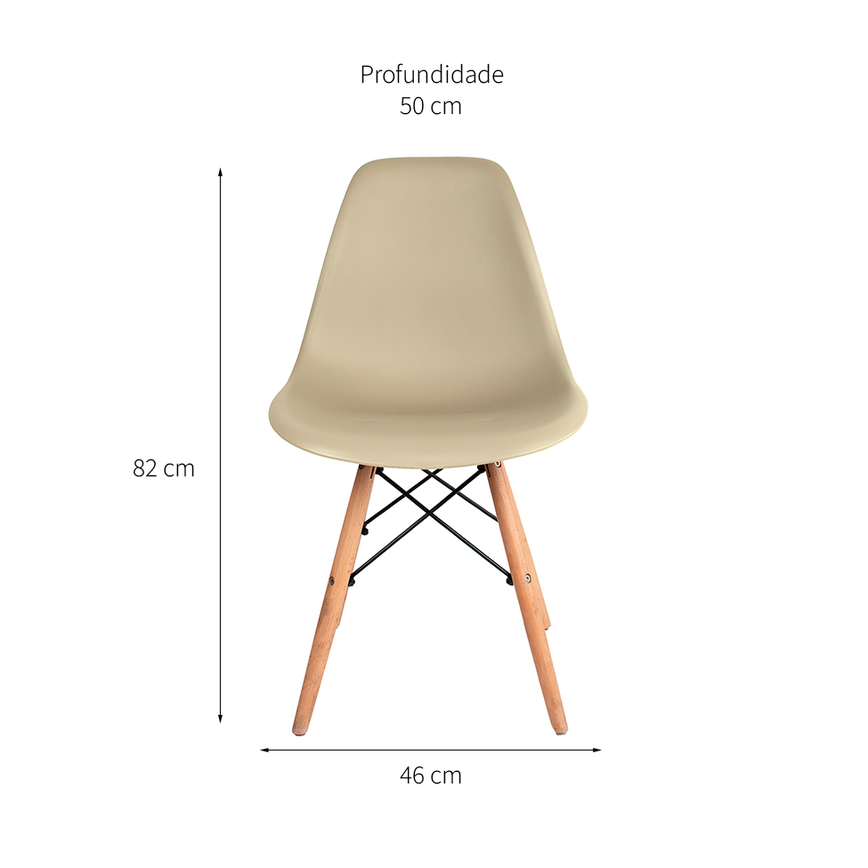 Conjunto com 4 Cadeiras Charles Eames Fendi