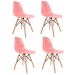 Conjunto com 4 Cadeiras Charles Eames Rosa