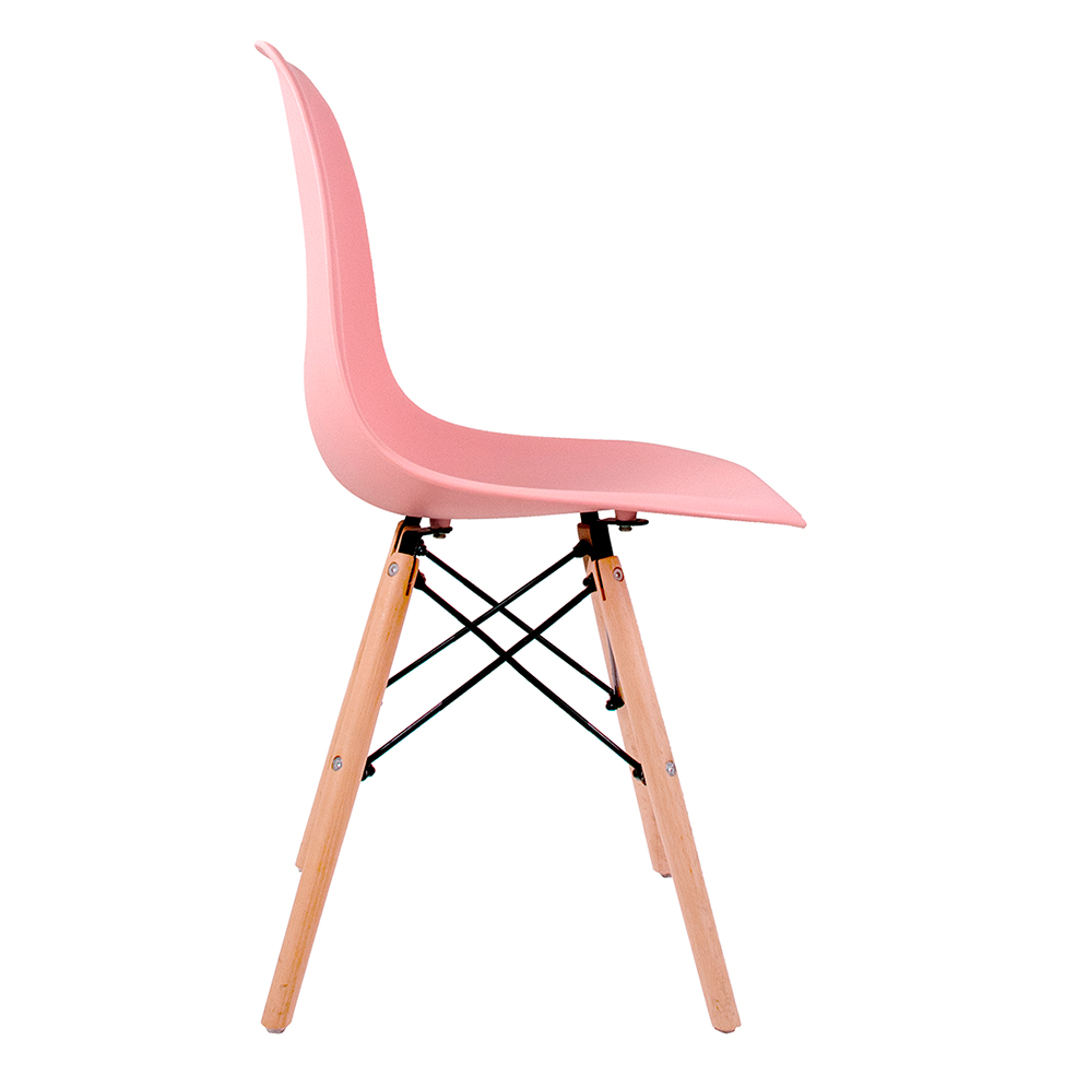 Conjunto com 4 Cadeiras Charles Eames Rosa
