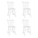 Conjunto com 4 Cadeiras Dalas Branco