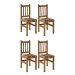 Conjunto com 4 Cadeiras Di Marzio Marrom
