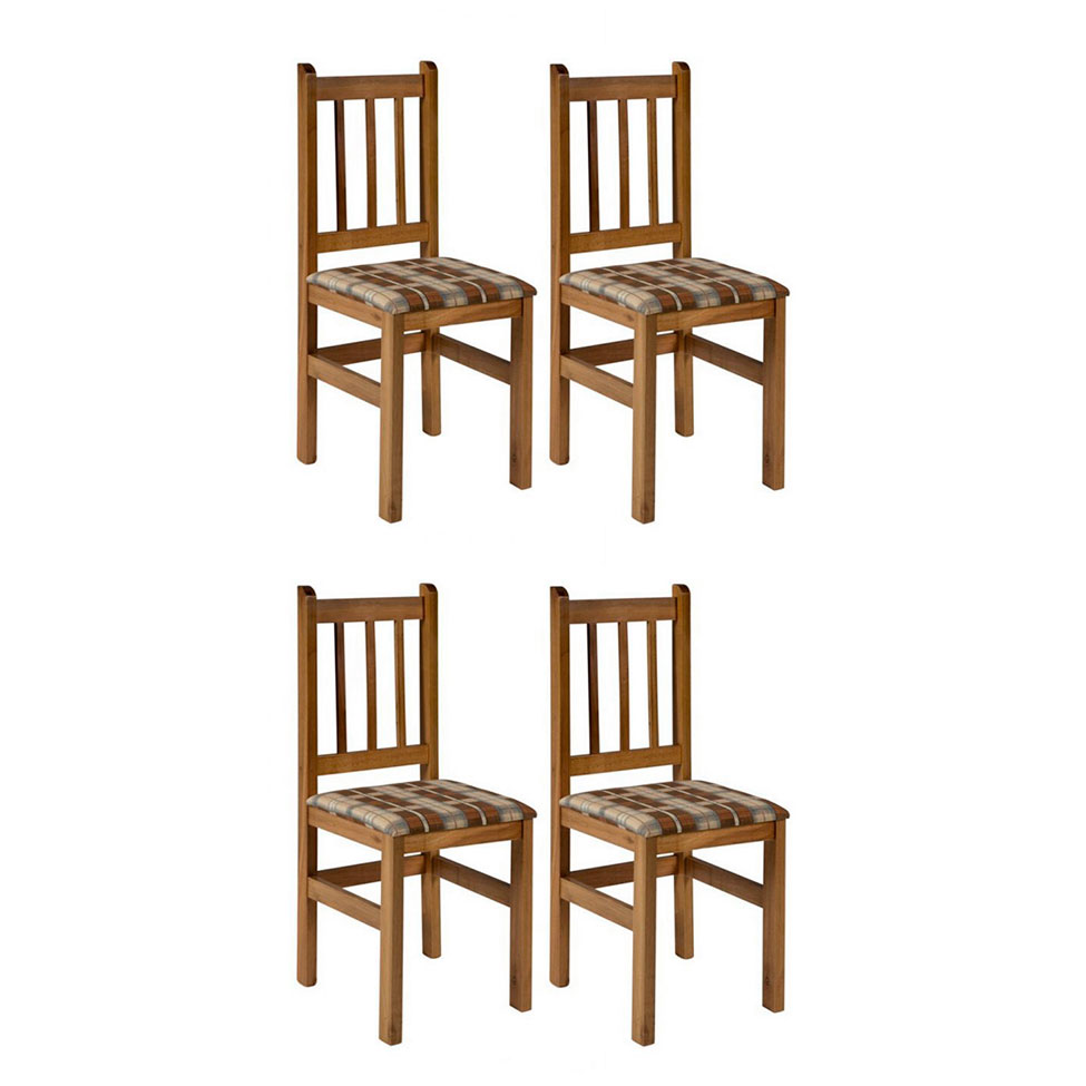 Conjunto com 4 Cadeiras Di Marzio Marrom