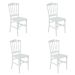 Conjunto com 4 Cadeiras Dior Resina Branco