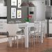 Conjunto com 4 Cadeiras Dior Resina Cristal