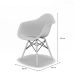 Conjunto com 4 Cadeiras Eames Arm DSW Branco