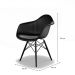 Conjunto com 4 Cadeiras Eames Arm DSW Preto