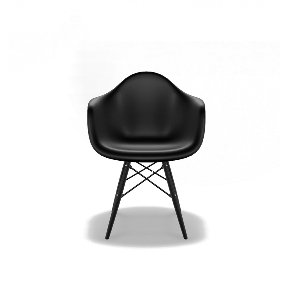Conjunto com 4 Cadeiras Eames Arm DSW Preto