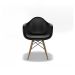 Conjunto com 4 Cadeiras Eames Arm DSW Preto e Madeira