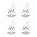 Conjunto com 4 Cadeiras Eames DSW Branco