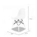 Conjunto com 4 Cadeiras Eames DSW Branco