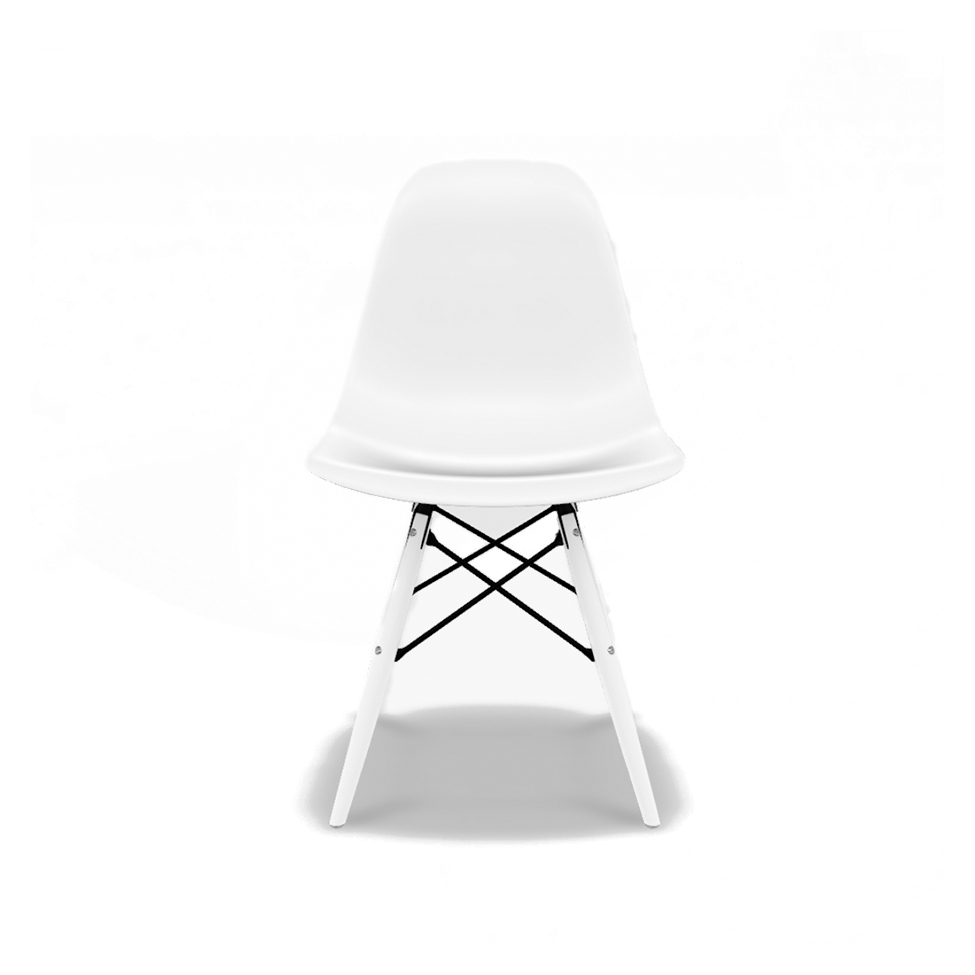 Conjunto com 4 Cadeiras Eames DSW Branco