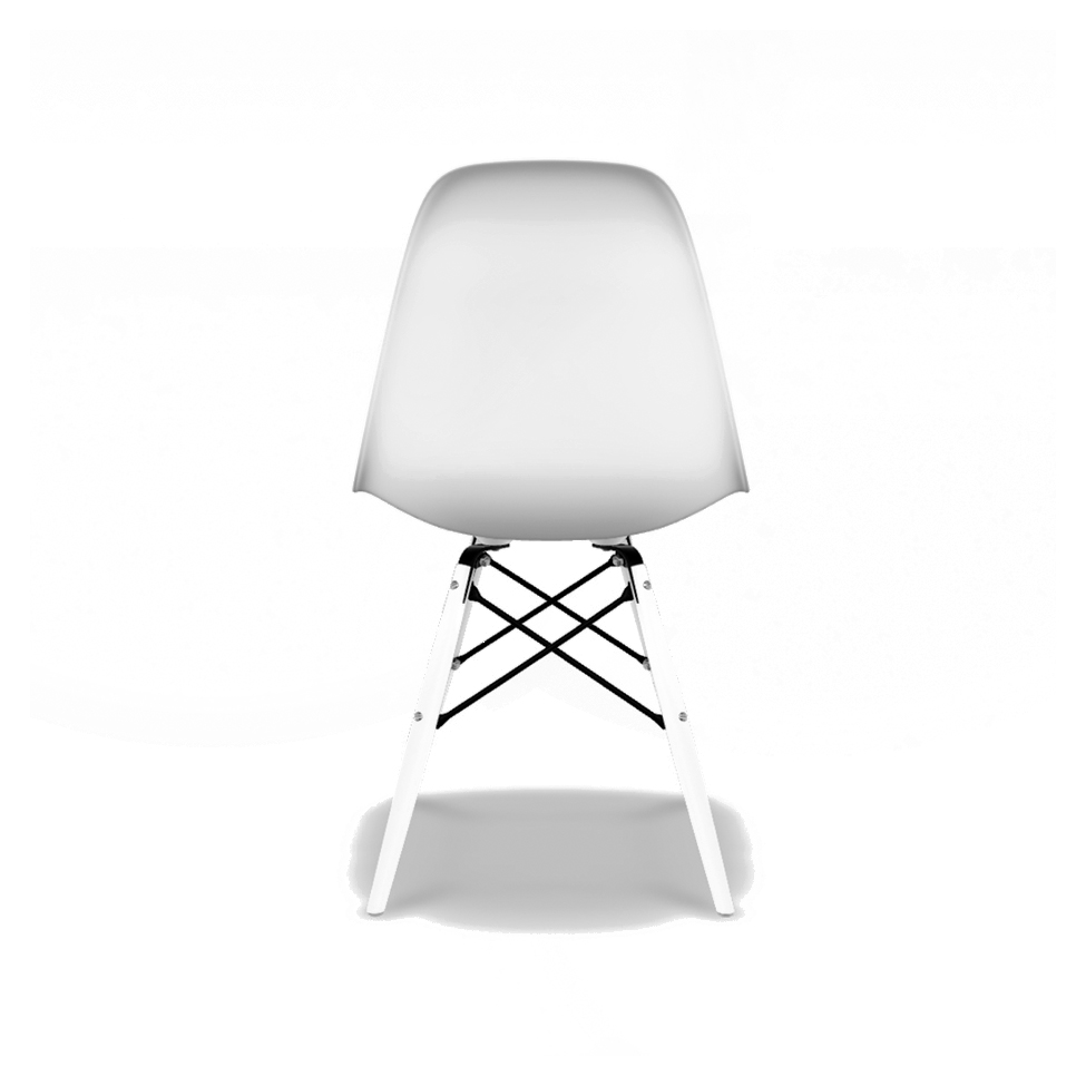 Conjunto com 4 Cadeiras Eames DSW Branco