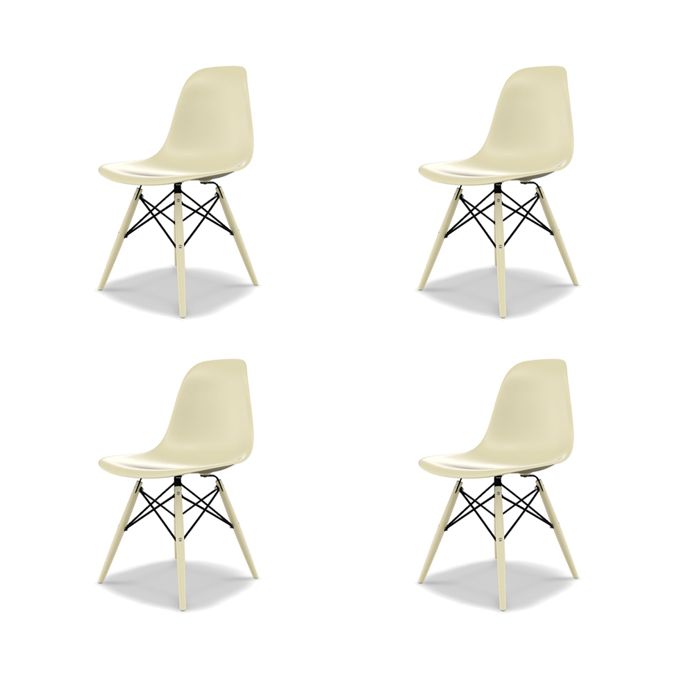 Conjunto com 4 Cadeiras Eames DSW Fendi
