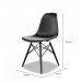 Conjunto com 4 Cadeiras Eames DSW Preto