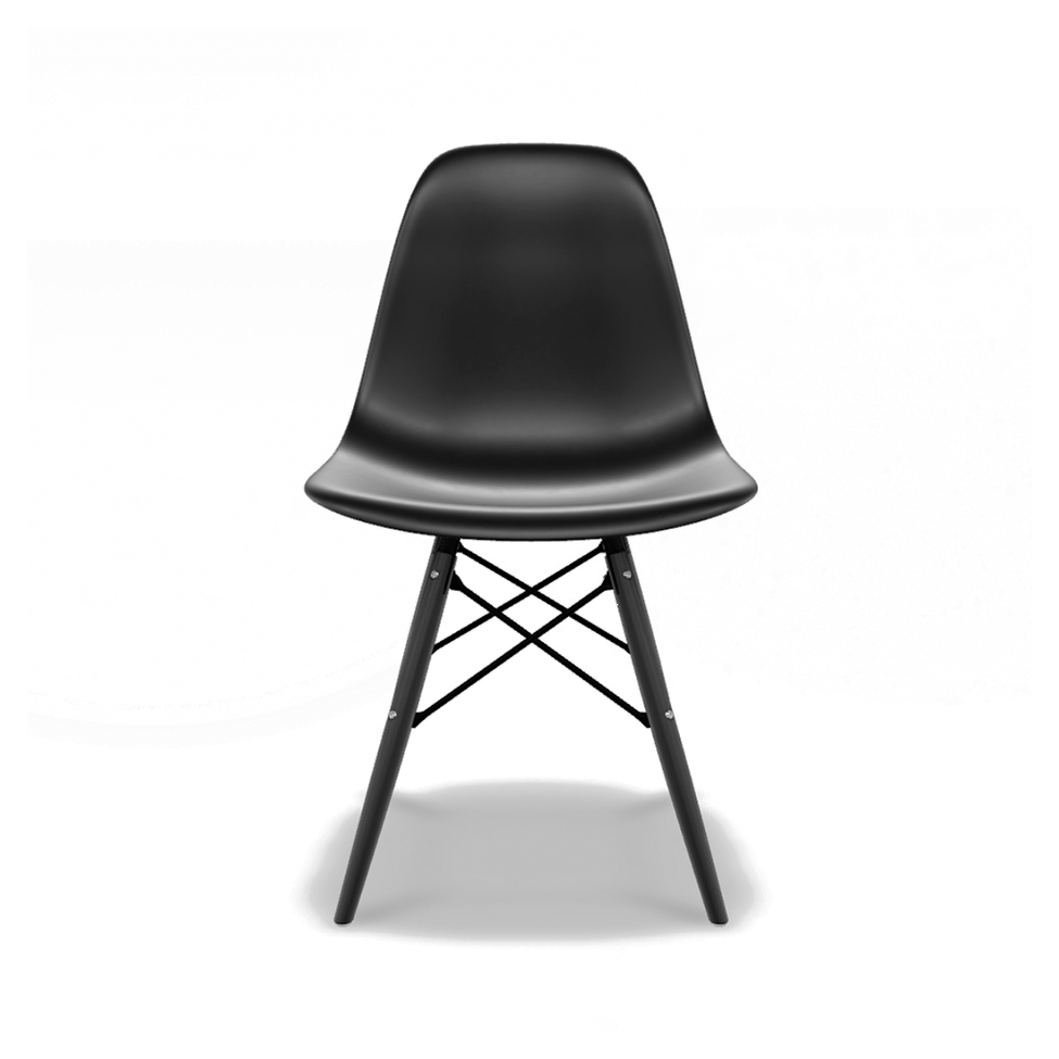 Conjunto com 4 Cadeiras Eames DSW Preto