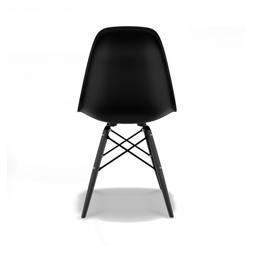 Conjunto com 4 Cadeiras Eames DSW Preto