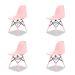 Conjunto com 4 Cadeiras Eames DSW Rosa