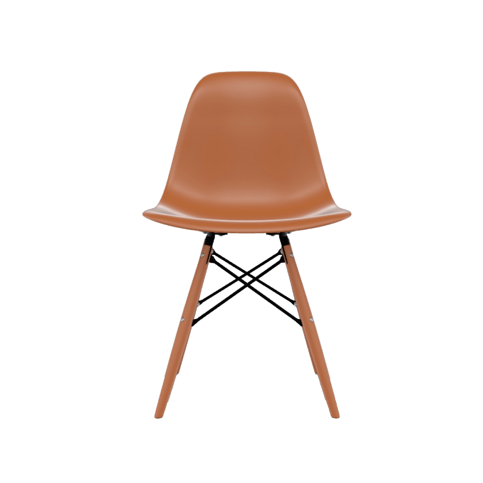 Conjunto com 4 Cadeiras Eames DSW Terracota