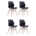 Conjunto com 4 Cadeiras Eames Eiffel Rubi Preto