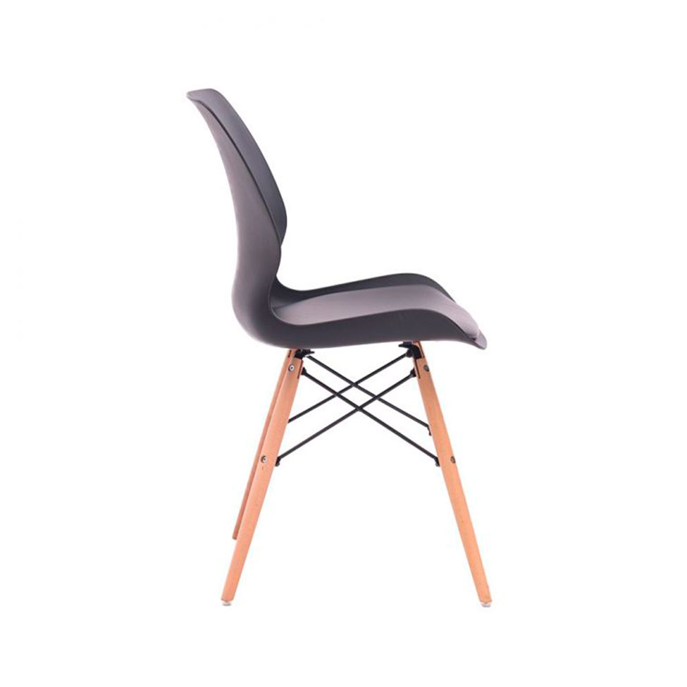Conjunto com 4 Cadeiras Eames Eiffel Rubi Preto