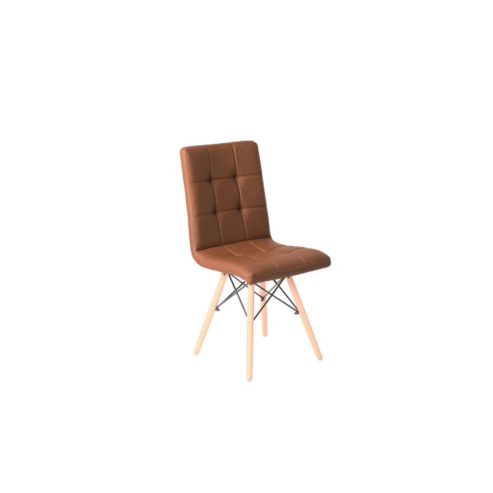 Conjunto com 4 Cadeiras Fitz Eiffel Marrom Whisky