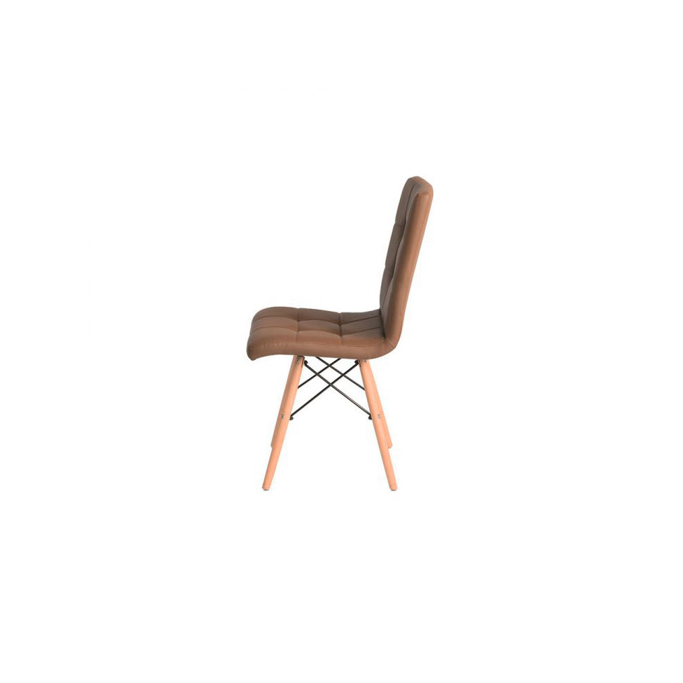 Conjunto com 4 Cadeiras Fitz Eiffel Marrom Whisky