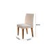 Conjunto com 4 Cadeiras Grecia Veludo Imbuia e Creme