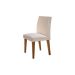 Conjunto com 4 Cadeiras Grecia Veludo Imbuia e Creme