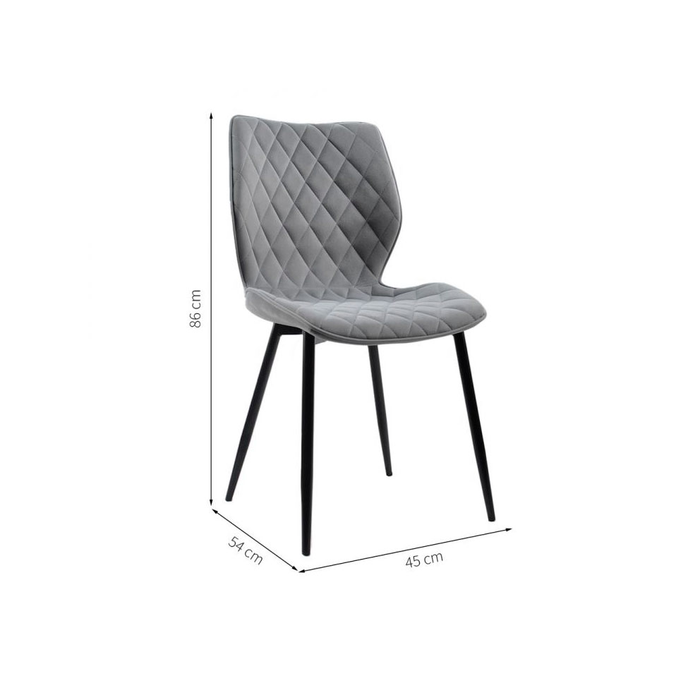 Conjunto com 4 Cadeiras Palmer Cinza
