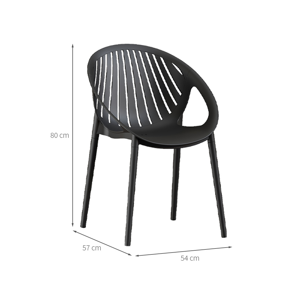 Conjunto com 4 Cadeiras Sagittario Preta