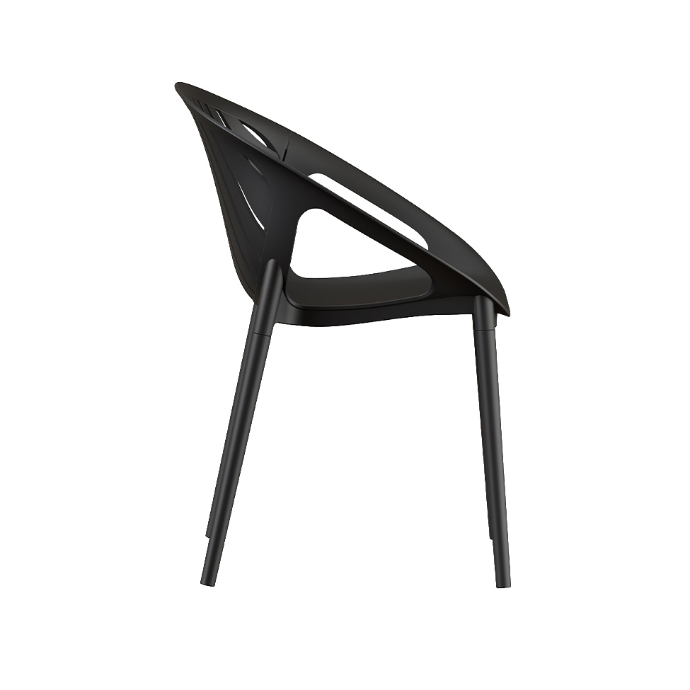 Conjunto com 4 Cadeiras Sagittario Preta