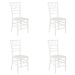 Conjunto com 4 Cadeiras Stella Branco