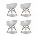 Conjunto com 4 Cadeiras Web DSW Branco