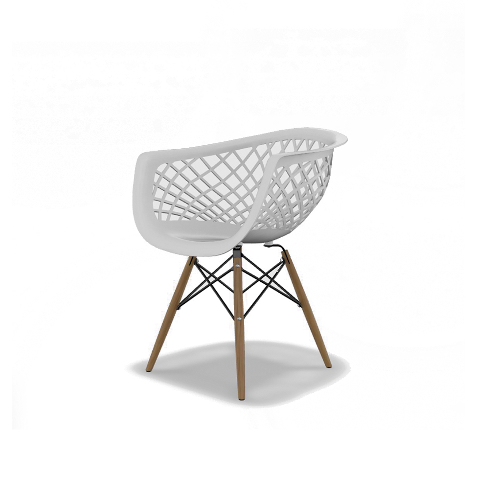 Conjunto com 4 Cadeiras Web DSW Branco