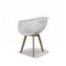 Conjunto com 4 Cadeiras Web Wood Branco
