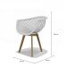 Conjunto com 4 Cadeiras Web Wood Branco