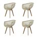 Conjunto com 4 Cadeiras Web Wood Fendi