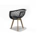 Conjunto com 4 Cadeiras Web Wood Preto
